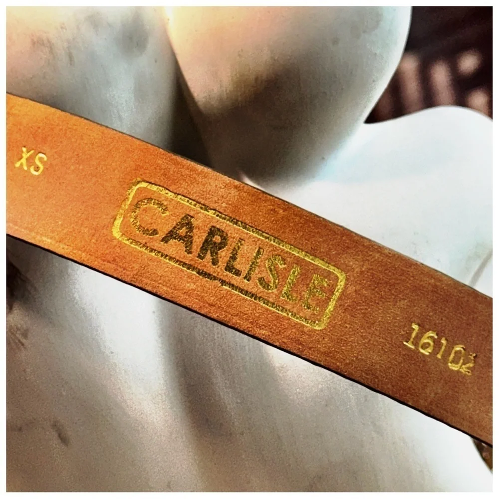 Carlisle Women’s Textured Belt. Brown, Tan, White